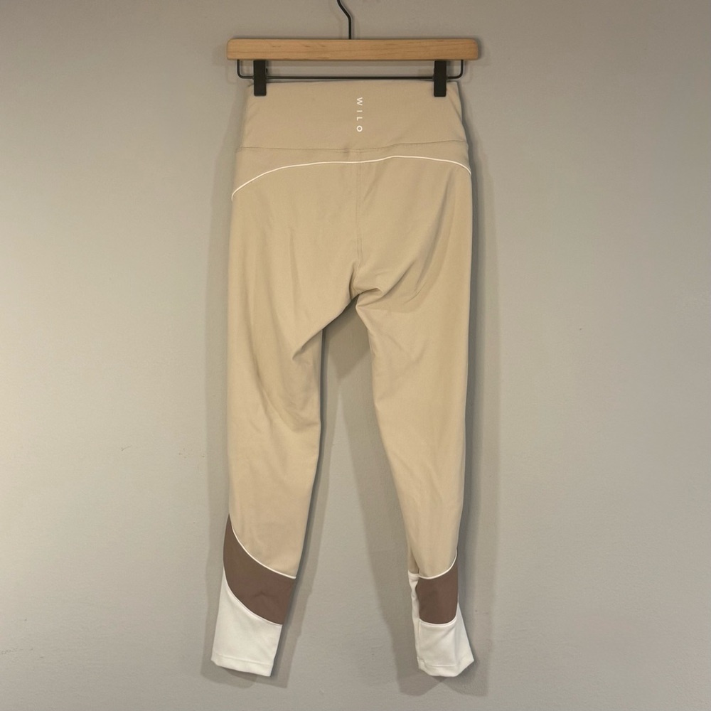 NWT ANTHROPOLOGIE WILO THE LABEL RACER PANEL CLAY RIBBED LEGGINGS SIZE M - Picture 2 of 7
